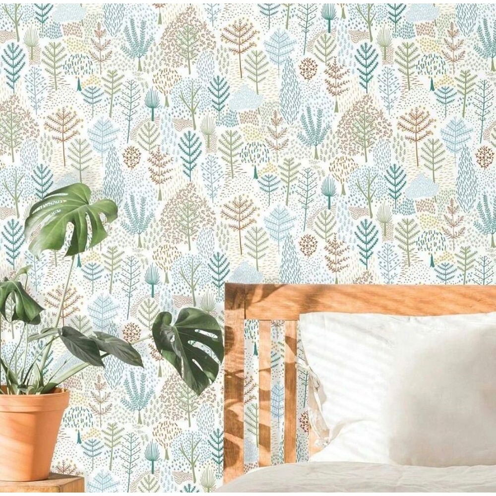 RoomMates Folklore Trees Peel and Stick Wallpaper 18in x‎ 18.86ft RMK11357WP